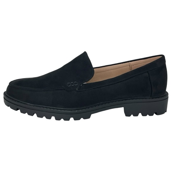Journee Collection Erika Black Microsuede Womens Loafers Size 12M - Picture 3 of 9